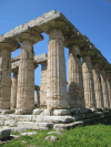 Close-up Temple Hera Paestum