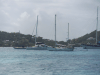 Three Single-hull Sailboats