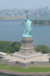 Statue Liberty Manhattan Stearman